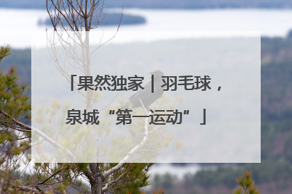 果然独家｜羽毛球，泉城“第一运动”