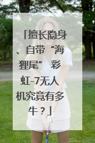 擅长隐身、自带“海狸尾” 彩虹-7无人机究竟有多牛？