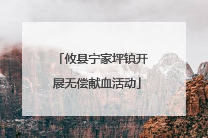 攸县宁家坪镇开展无偿献血活动