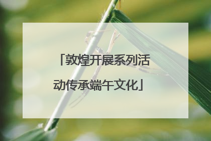 敦煌开展系列活动传承端午文化