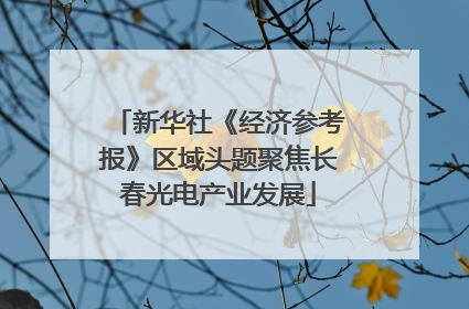 新华社《经济参考报》区域头题聚焦长春光电产业发展