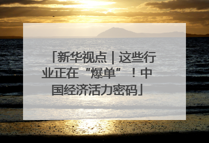 新华视点｜这些行业正在“爆单”！中国经济活力密码