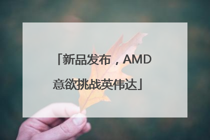 新品发布，AMD意欲挑战英伟达