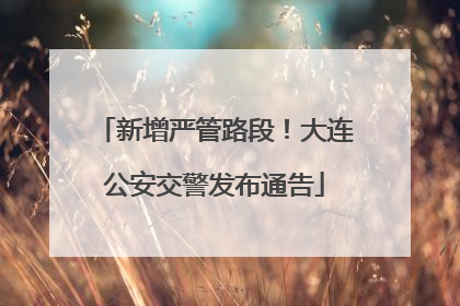 新增严管路段！大连公安交警发布通告
