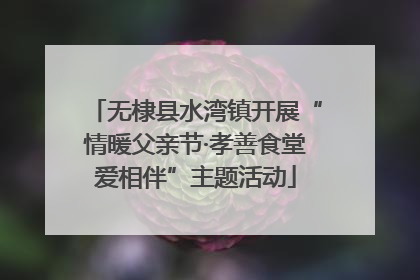 无棣县水湾镇开展“情暖父亲节·孝善食堂爱相伴”主题活动