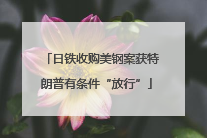 日铁收购美钢案获特朗普有条件“放行”