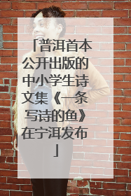 普洱首本公开出版的中小学生诗文集《一条写诗的鱼》在宁洱发布
