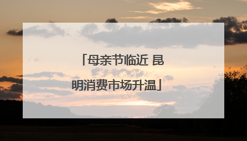 母亲节临近 昆明消费市场升温