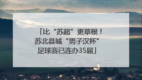 比“苏超”更草根！苏北县城“男子汉杯”足球赛已连办35届