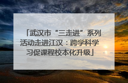武汉市“三走进”系列活动走进江汉：跨学科学习促课程校本化升级