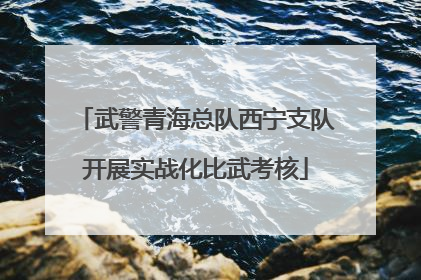 武警青海总队西宁支队开展实战化比武考核