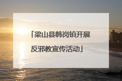 梁山县韩岗镇开展反邪教宣传活动