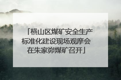 横山区煤矿安全生产标准化建设现场观摩会在朱家峁煤矿召开