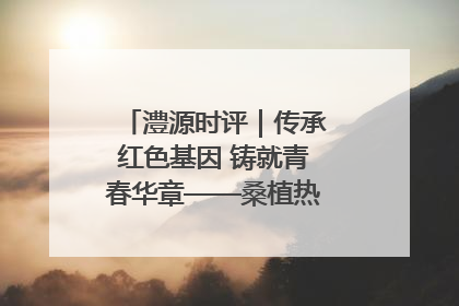 澧源时评｜传承红色基因 铸就青春华章——桑植热土上的青春长征