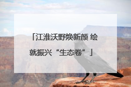 江淮沃野焕新颜 绘就振兴“生态卷”