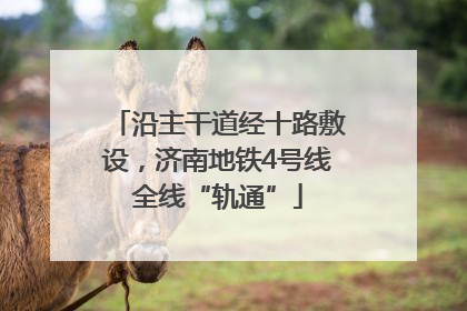 沿主干道经十路敷设，济南地铁4号线全线“轨通”