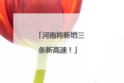 河南将新增三条新高速！