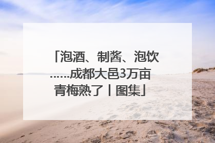 泡酒、制酱、泡饮……成都大邑3万亩青梅熟了丨图集