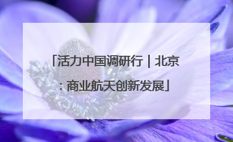 活力中国调研行｜北京：商业航天创新发展