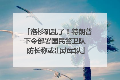 洛杉矶乱了！特朗普下令部署国民警卫队 防长称或出动军队