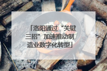 洛阳通过“关键三招”加速推动制造业数字化转型