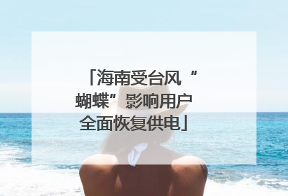 海南受台风“蝴蝶”影响用户全面恢复供电