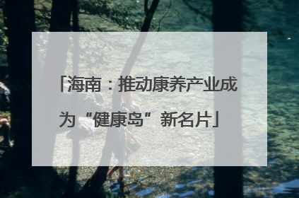 海南：推动康养产业成为“健康岛”新名片