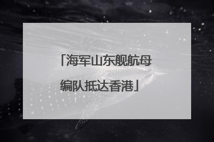 海军山东舰航母编队抵达香港