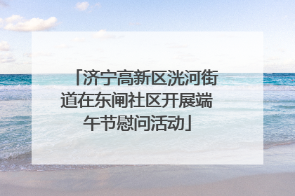 济宁高新区洸河街道在东闸社区开展端午节慰问活动
