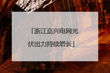 浙江嘉兴电网光伏出力持续增长