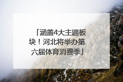 涵盖4大主题板块！河北将举办第六届体育消费季