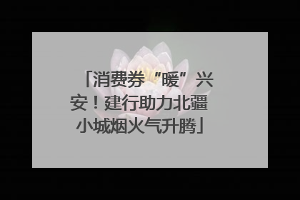 消费券“暖”兴安！建行助力北疆小城烟火气升腾