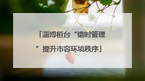 淄博桓台“错时管理”提升市容环境秩序