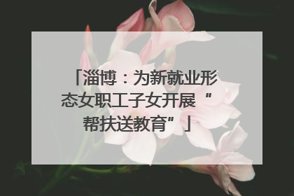 淄博：为新就业形态女职工子女开展“帮扶送教育”