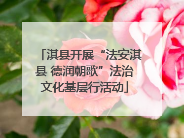 淇县开展“法安淇县 德润朝歌”法治文化基层行活动