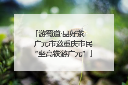 游蜀道·品好茶——广元市邀重庆市民“坐高铁游广元”