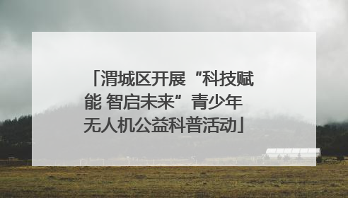 渭城区开展“科技赋能 智启未来”青少年无人机公益科普活动