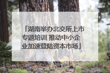 湖南举办北交所上市专题培训 推动中小企业加速登陆资本市场