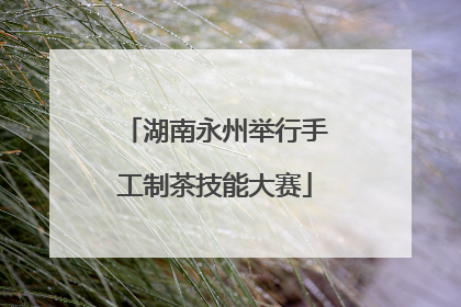 湖南永州举行手工制茶技能大赛