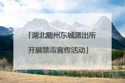 湖北随州东城派出所开展禁毒宣传活动