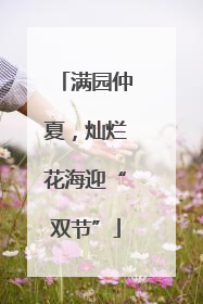 满园仲夏，灿烂花海迎“双节”