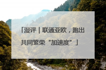 漫评｜联通亚欧，跑出共同繁荣“加速度”