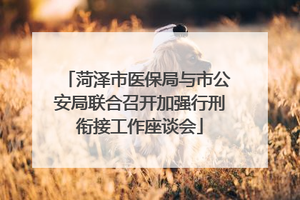 菏泽市医保局与市公安局联合召开加强行刑衔接工作座谈会