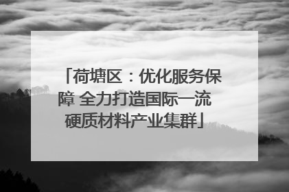 荷塘区：优化服务保障 全力打造国际一流硬质材料产业集群