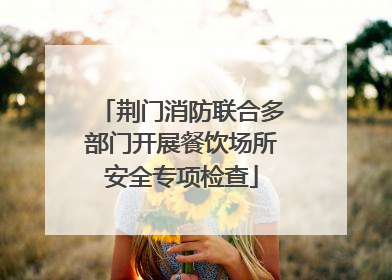 荆门消防联合多部门开展餐饮场所安全专项检查