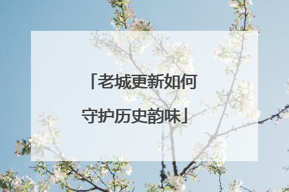 老城更新如何守护历史韵味