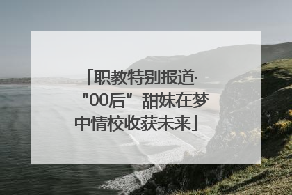 职教特别报道· “00后”甜妹在梦中情校收获未来