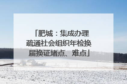 肥城：集成办理 疏通社会组织年检换届换证堵点、难点