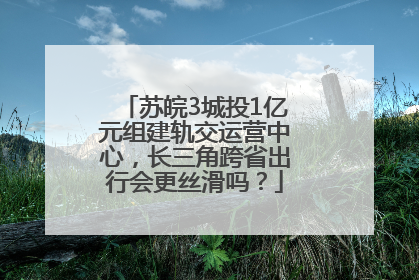 苏皖3城投1亿元组建轨交运营中心，长三角跨省出行会更丝滑吗？