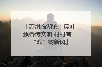 苏州临湖镇：粽叶飘香传文明 村村有“戏”树新风